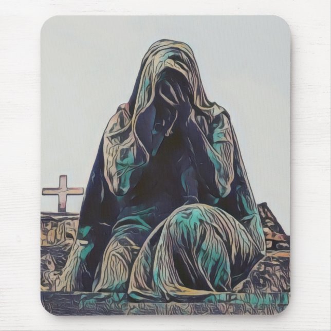 crying woman 2 mouse pad (Front)