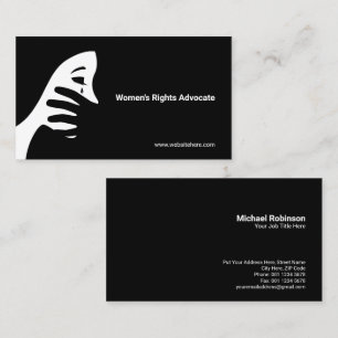 Crying Woman Women's Rights Business Card