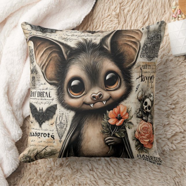 Crypt Charm: The Bloom Beneath the Moon Cushion (Blanket)