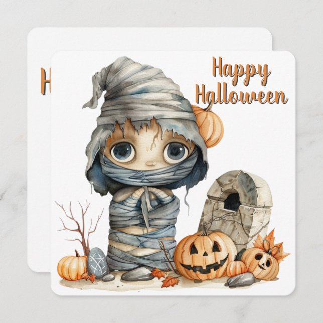 Crypt Cutie – Autumn Leaves & Mummy Mischief (Front/Back)