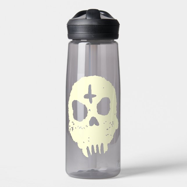 Cryptic Crossbones Water Bottle (Front)