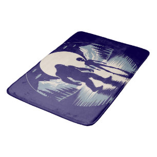 Cryptid Alien UFO Bigfoot Paranormal Art  Bath Mat