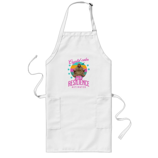 Cryptid Calm Resilience Activated Bigfoot  Long Apron (Front)