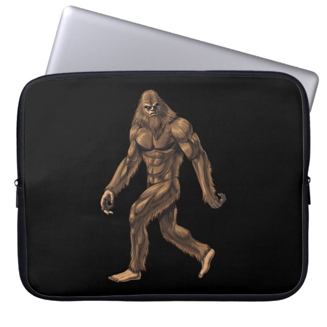 Cryptid Creature Bigfoot Laptop Sleeve (Front)
