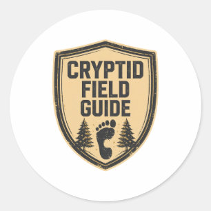 Cryptid Field Guide Badge Sticker