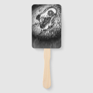 Cryptid: Snow Wasset Sketch Hand Fan