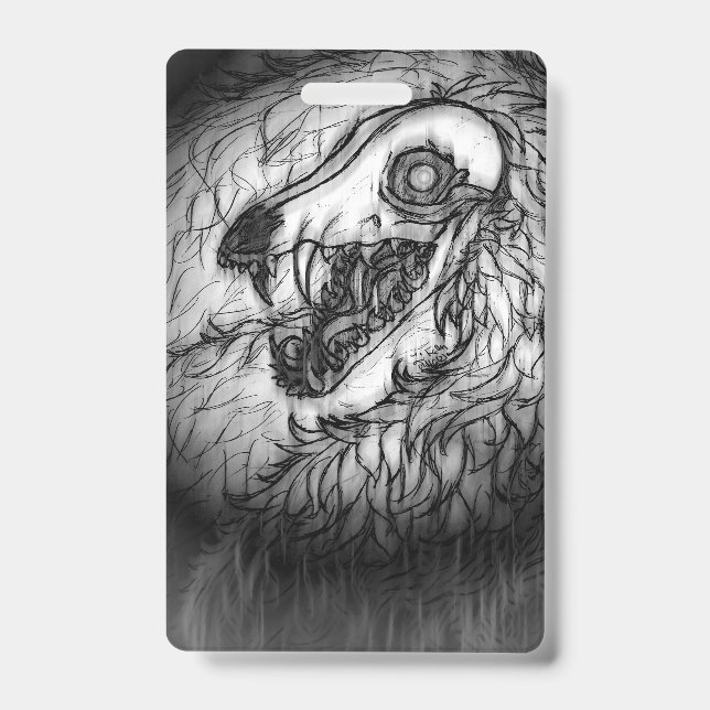 Cryptid: Snow Wasset Sketch  ID Badge (Front)