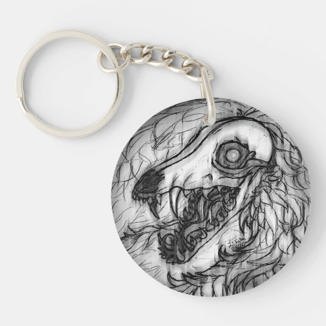 Cryptid: Snow Wasset Sketch  Key Ring (Front)