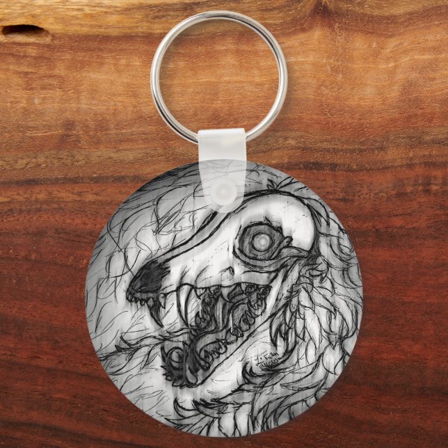 Cryptid: Snow Wasset Sketch  Key Ring (Front)