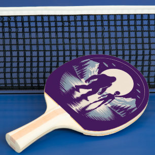 Cryptid UFO Bigfoot Alien Paranormal Ping Pong Pad Paddle