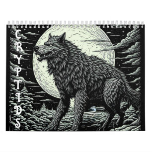 Cryptids Bigfoot, Chupacabra, Mothman, Yeti Calendar