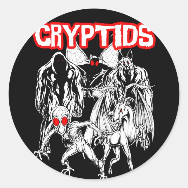 Cryptids Classic Round Sticker (Front)