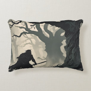 Cryptid's forest decorative cushion