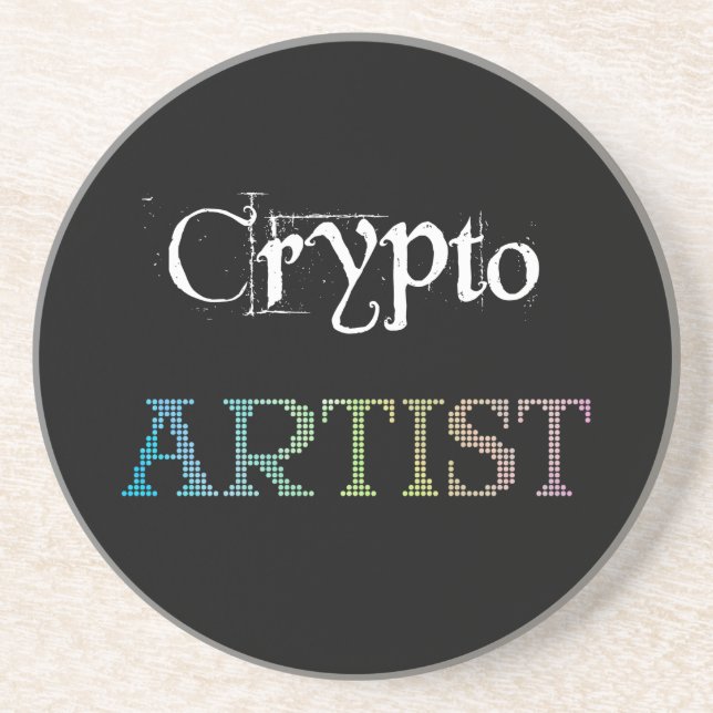 Crypto Artist Dark Coaster (Front)