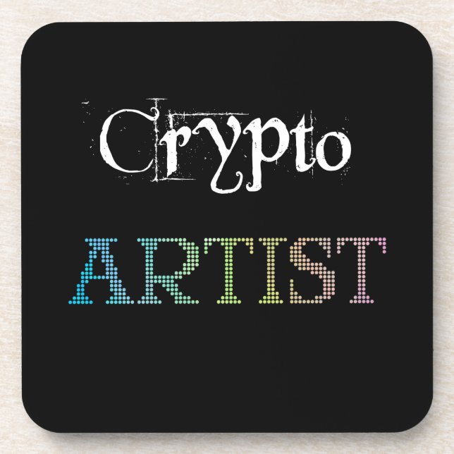 Crypto Artist Dark Coaster (Front)