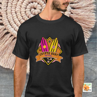 CRYPTO BABY baby with name and birth date T-Shirt