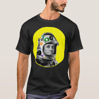 Crypto Benjamin Cyber Space Astronaut Miner Yellow T-Shirt