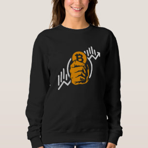 Crypto Bitcoin Coin Rise Symbol Blockchain Invest Sweatshirt