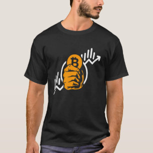 Crypto Bitcoin Coin Rise Symbol Blockchain Invest T-Shirt