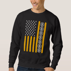 Crypto Bitcoin Cryptocurrency Blockchain Hodl Flag Sweatshirt