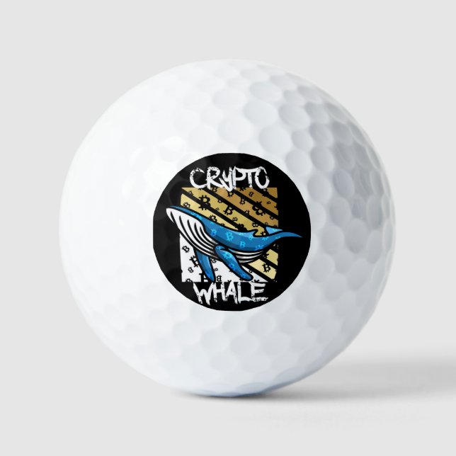 Crypto Btc Whale - Crypto coin Golf Balls (Front)