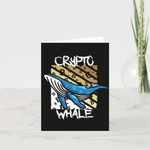 Crypto Btc Whale - Crypto coin Thank You Card