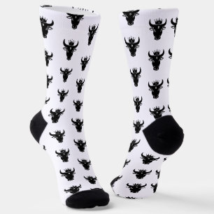 Crypto Bull White Socks