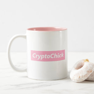 Crypto Chick Cryptocurrency Pink Bitcoin $ Mug