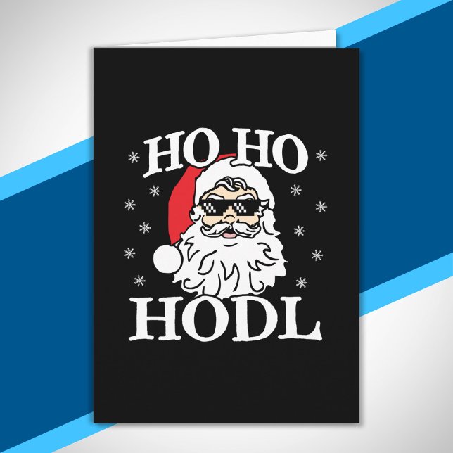 Crypto Christmas Santa Cryptocurrency Ho Ho Hodl Card (Creator Uploaded)