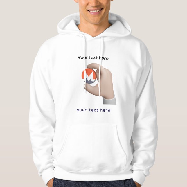 crypto  coin editable quote hoodie (Front)