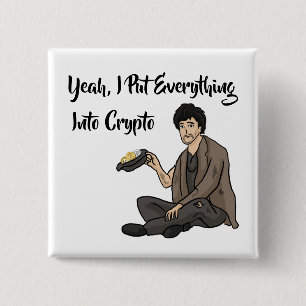 Crypto Currency Cautionary Tale 15 Cm Square Badge