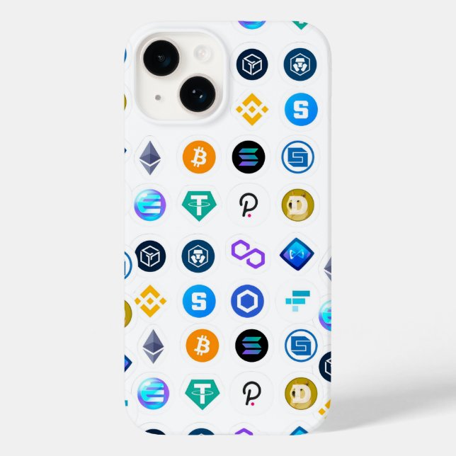 Crypto Currency Logo Collection Case-Mate iPhone Case (Back)