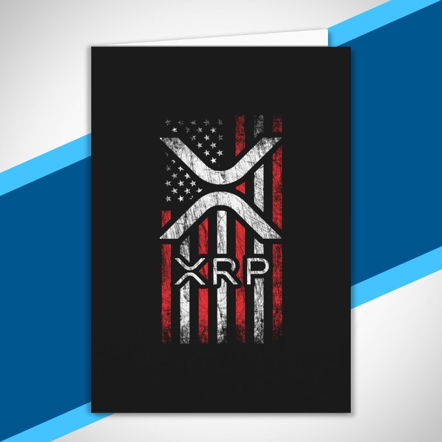 Crypto Currency - XRP Cryptocurrency American Flag Card (Creator Uploaded)