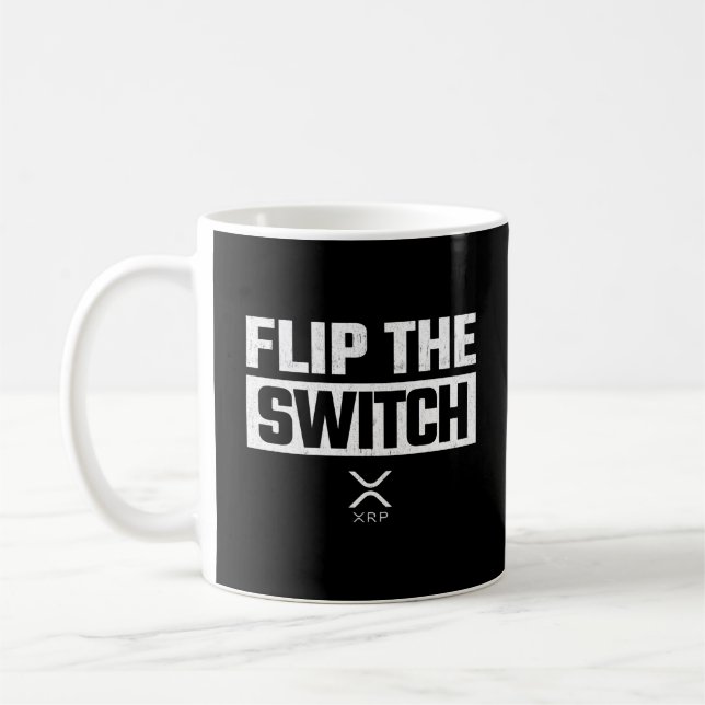 Crypto Currency XRP Cryptocurrency Flip the Switch Coffee Mug (Left)