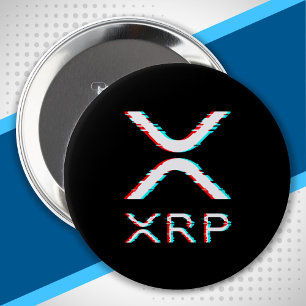 Crypto Currency XRP Glitch Cryptocurrency Meme 10 Cm Round Badge