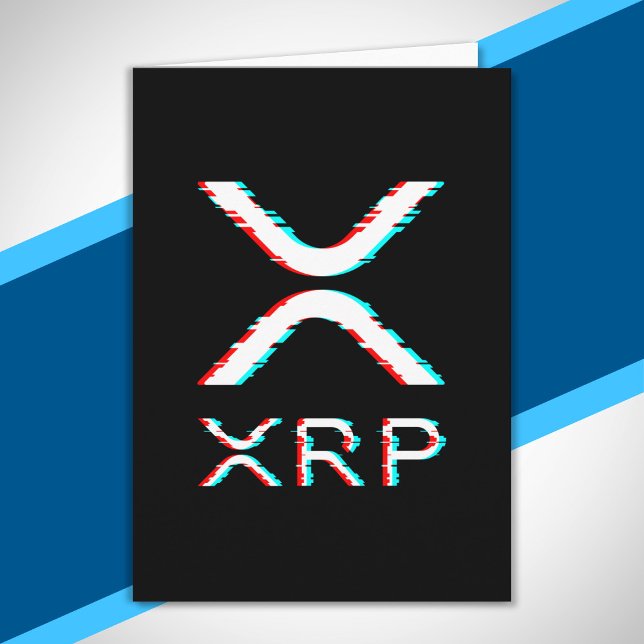Crypto Currency XRP Glitch Cryptocurrency Meme Card (Creator Uploaded)