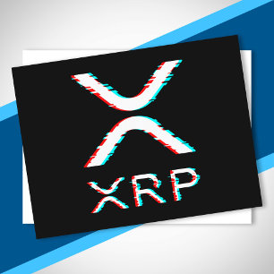 Crypto Currency XRP Glitch Cryptocurrency Meme Postcard