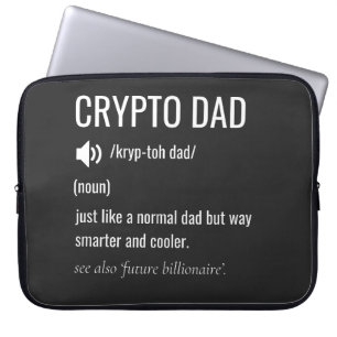 Crypto Dad Definition Bitcoin HODL Christmas Laptop Sleeve