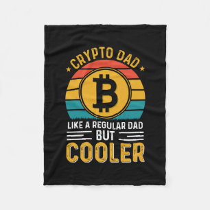 Crypto Dad Retro Sunset Fleece Blanket