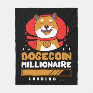 Crypto DogeCoin Millionaire Loading Fleece Blanket