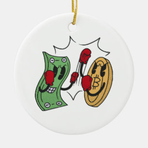 Crypto Fight Club Ceramic Ornament