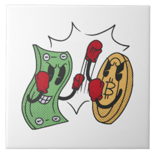 Crypto Fight Club Ceramic Tile
