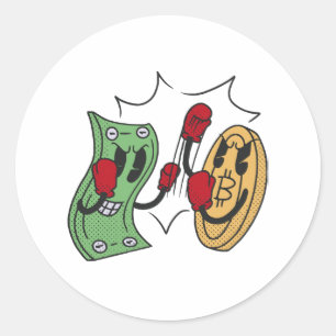 Crypto Fight Club Classic Round Sticker