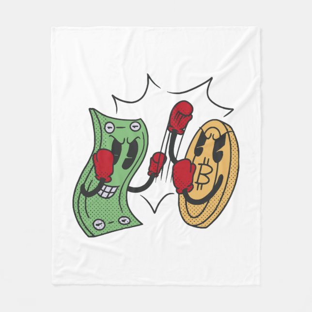 Crypto Fight Club Fleece Blanket (Front)