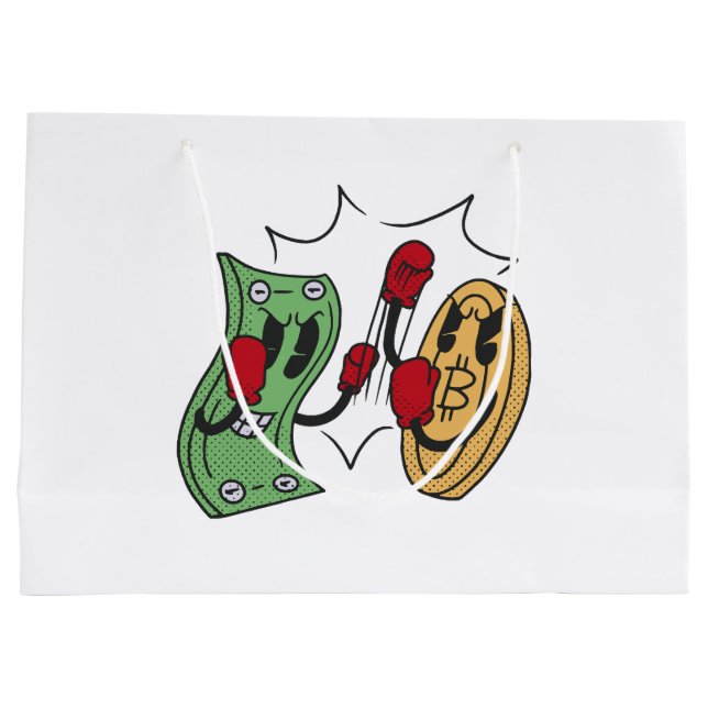 Crypto Fight Club Large Gift Bag (Back)