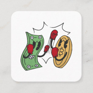 Crypto Fight Club Square Business Card