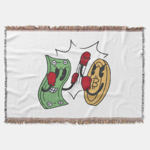 Crypto Fight Club Throw Blanket
