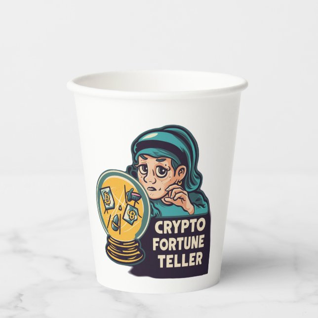 Crypto Fortune Teller Paper Cups (Front)