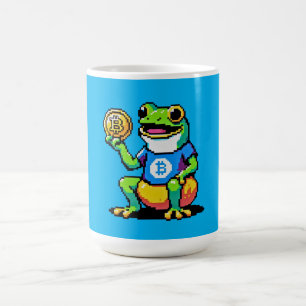 Crypto Frog - Funny Pixel Art Digital Currency Coffee Mug