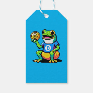 Crypto Frog - Funny Pixel Art Digital Currency Gift Tags
